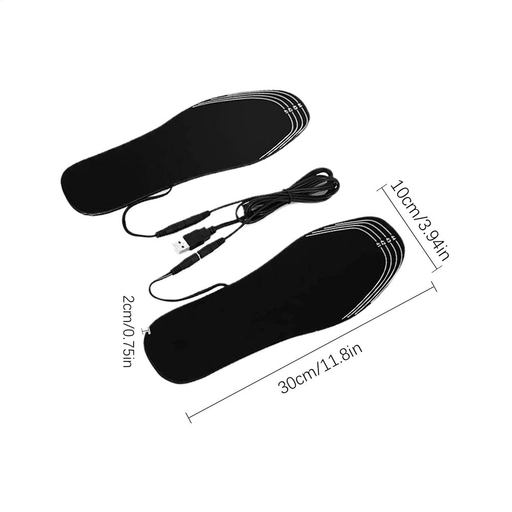 Usb-verwarmende inlegzolen, op maat te snijden voetverwarmer, elektrische voetverwarmer voor skiën, snowboarden, ijsvissen, wandelen en fietsen: Default Title