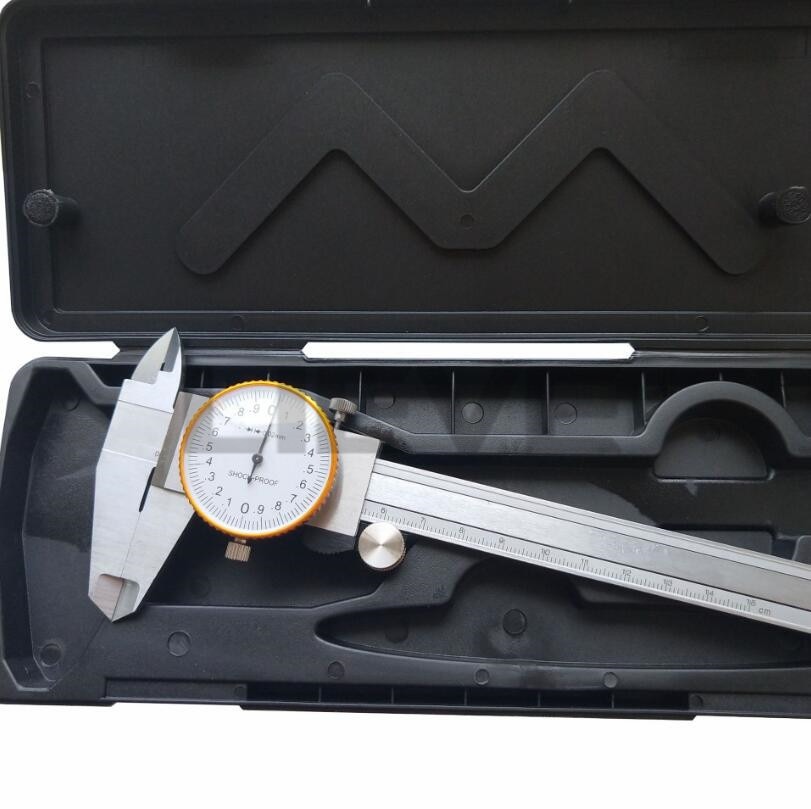 Dial Stainless Steel Metal Vernier Caliper Dial Caliper 0.02mm Shock Proof 150 mm Caliper Micrometer Gauge Measurement mikrometr