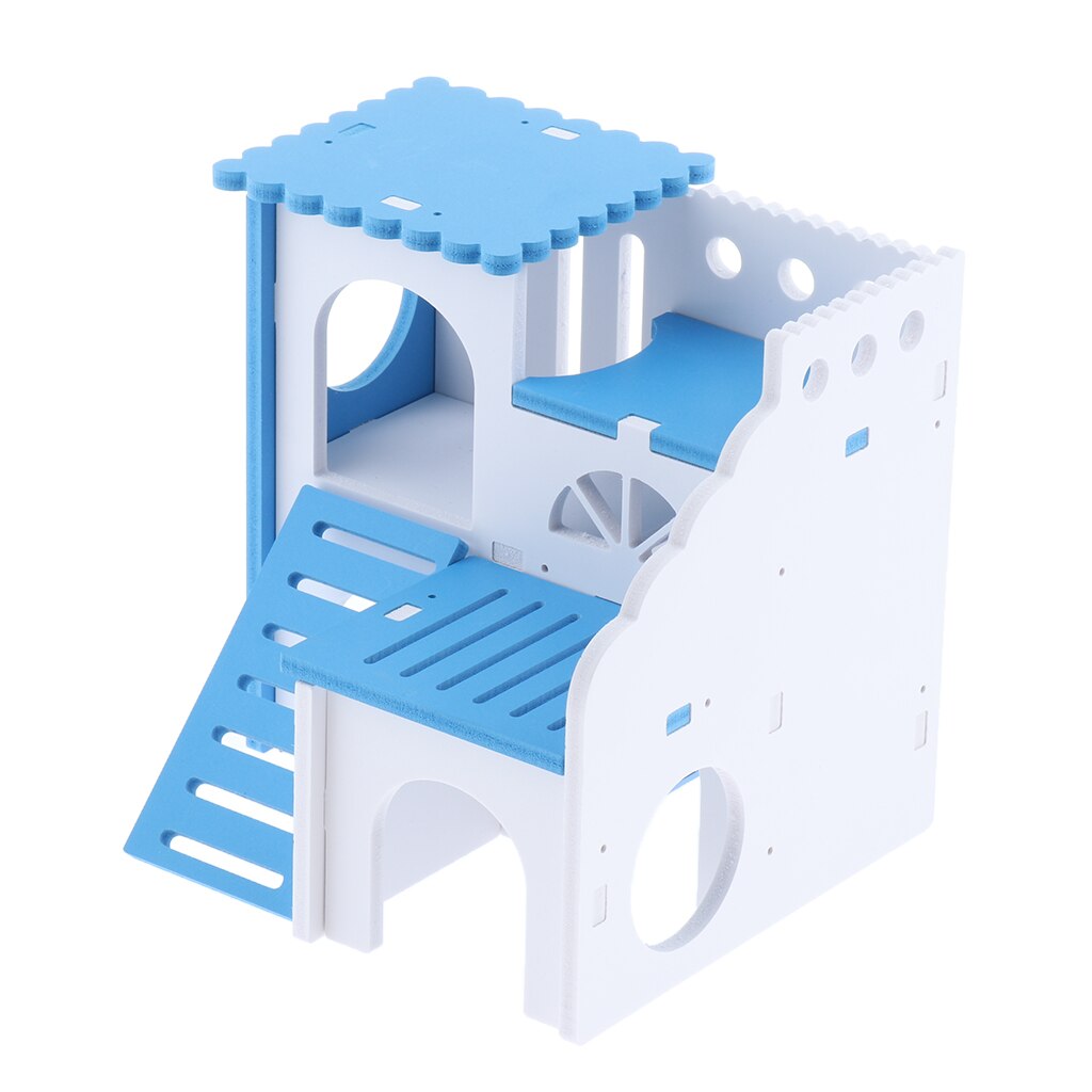 Hámster casa escondite juguetes para ejercicios para ratas, ratones pequeños animales: dark blue