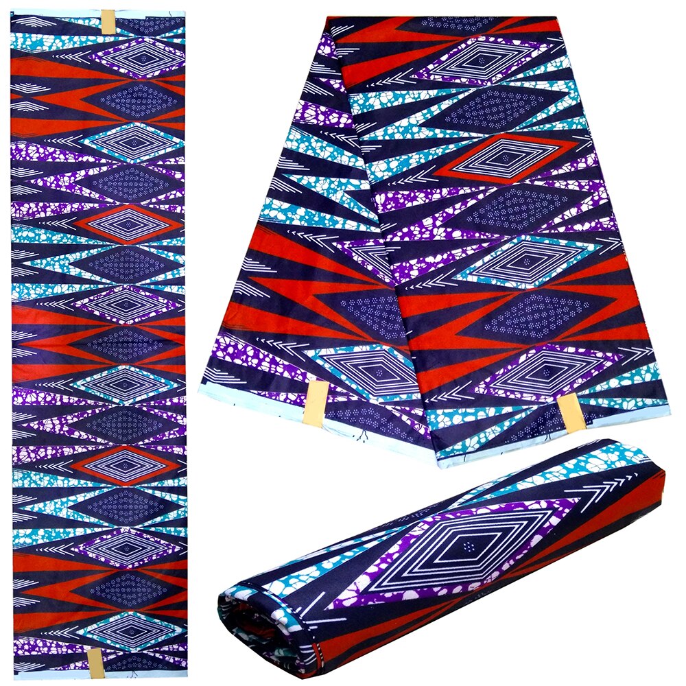 Afrikansk print stof afrikanske farverige geometriske mønstre print voks stof voks