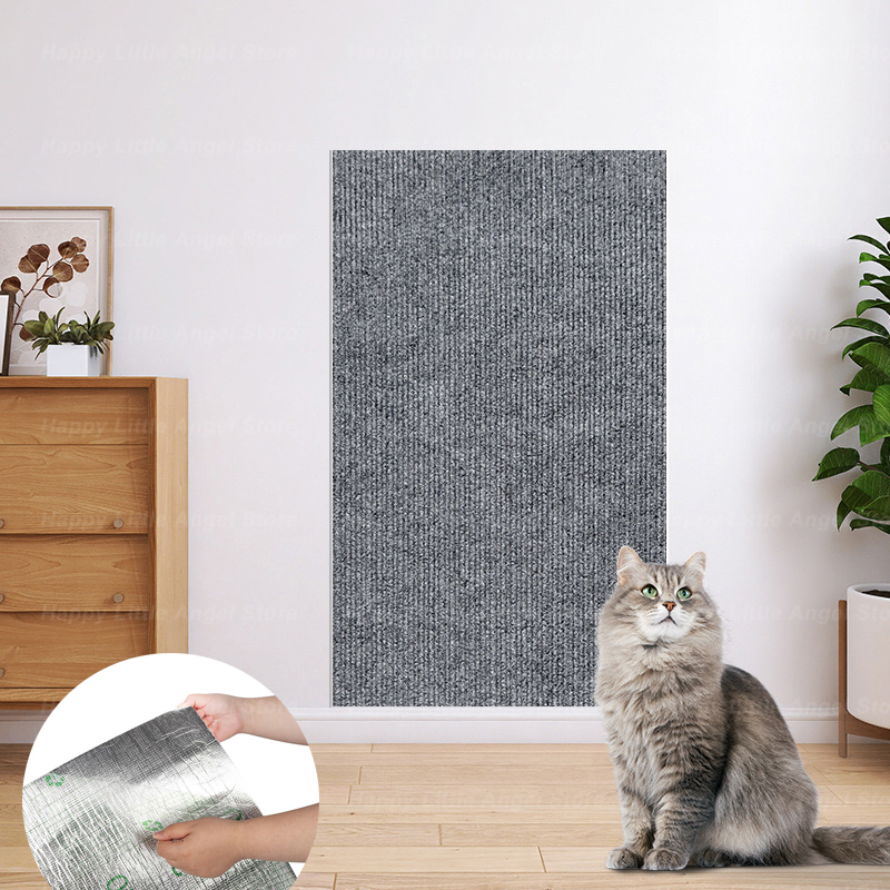 Katzen kratz schutz mit selbst klebendem Freiform schneiden Teppich matte Katzen kratz schutz Möbel Haustier Training Sofas chutz: L / WHITE