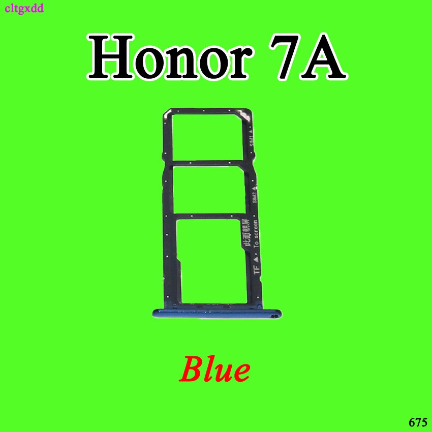 Cltgxdd sim-kortbakke slotholder adapter tilbehør til huawei honor 7 7a 7c 7x reservedele: Ære 7a-- blå