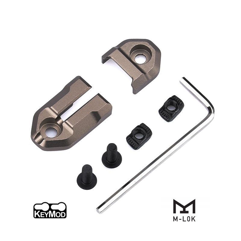 Surefire-linterna de luz exploradora M600 M300, cinta remota, interruptor de almohadilla de presión, Mlok Keymod, accesorios de placas de montaje en riel de 20mm: Caqui oscuro