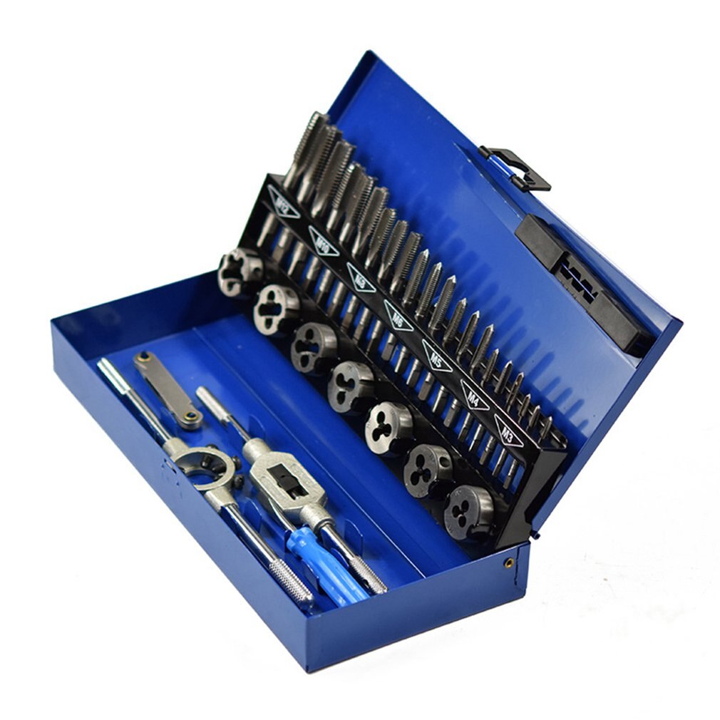32PCS Tap Die Set Sheet Metal Hand Tools For Straight Accurate Thread Cutting With Storage Case