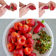 2 Stks/set Fruit &amp; Vegetable Gereedschap Plastic Huishoudelijke Keuken Mes Gereedschap Aardbei Huller &amp; Cutter Slicer