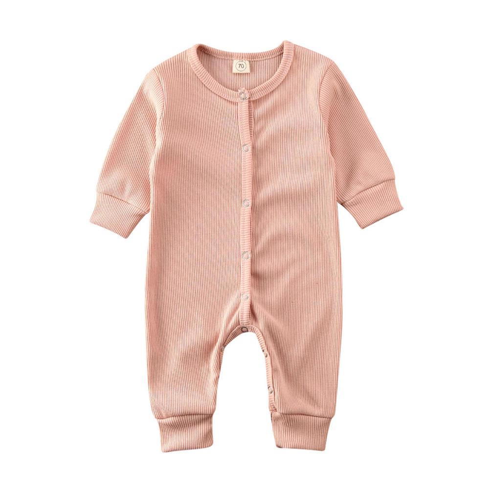 Solide enfants bébé fille garçon automne hiver vêtements tricoté barboteuse combinaison tenue globale: B / 18M