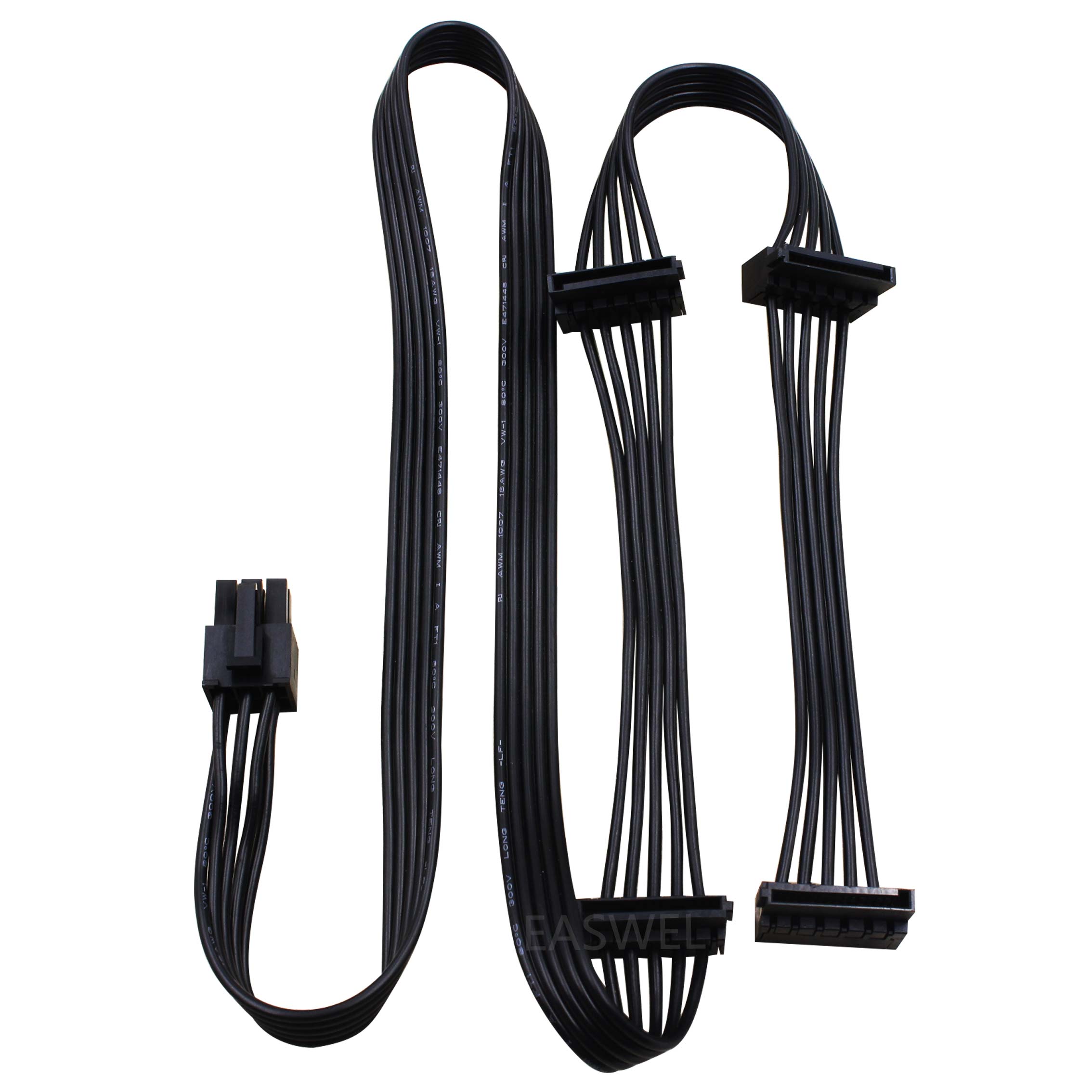 6 PIN to 4x Sata Driver Power Cable For EVGA SuperNova