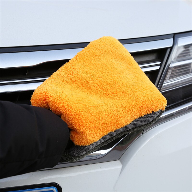 1 stuk 25x17cm Microfiber Pluche Auto Detailing Zachte Wassen Mitten Wassen Handschoen Gereedschap Glas Dust Cleaner