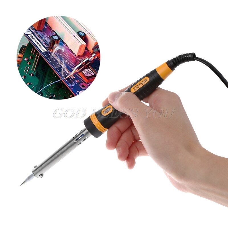 60w 220 v ferro de solda elétrica de alta qualidade ferramenta de aquecimento de solda de ferro quente transporte da gota