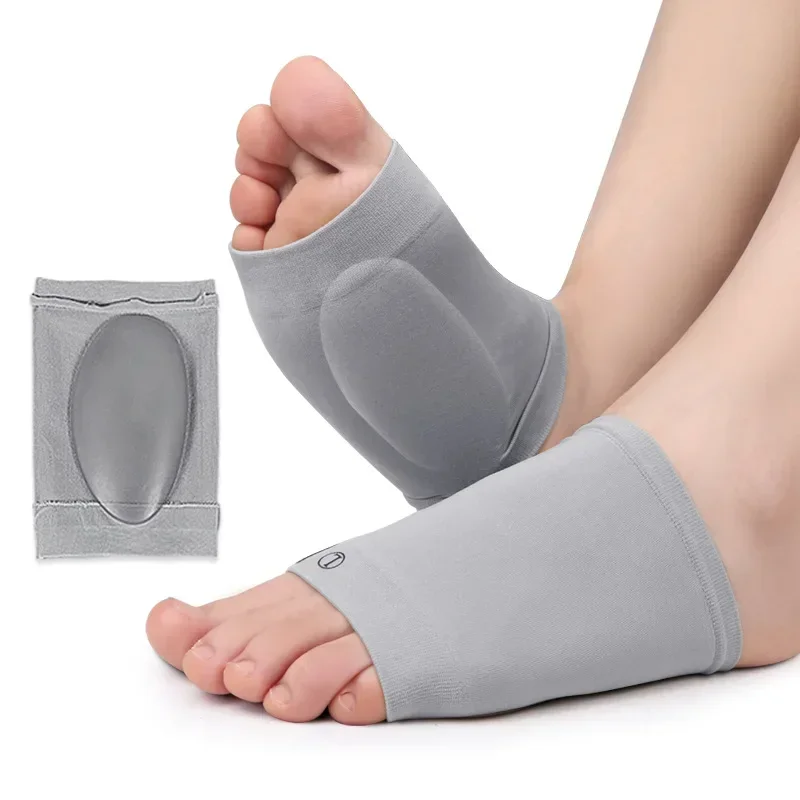 Elastic Gel Silicone Forefoot Shoe Pad Arch Support Foot Pad Cushion Soft for Plantar Fasciitis Flat Foot Pain Relief Heel Spurs