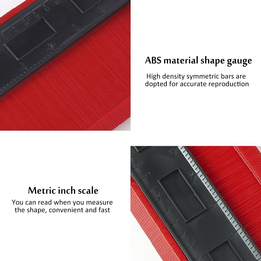 10-Inch Profiling Gauge Contour Gauge Wheel Multi-Angle Irregular Measuring Contour Ruler Tile Edge Forming Measuring Ruler