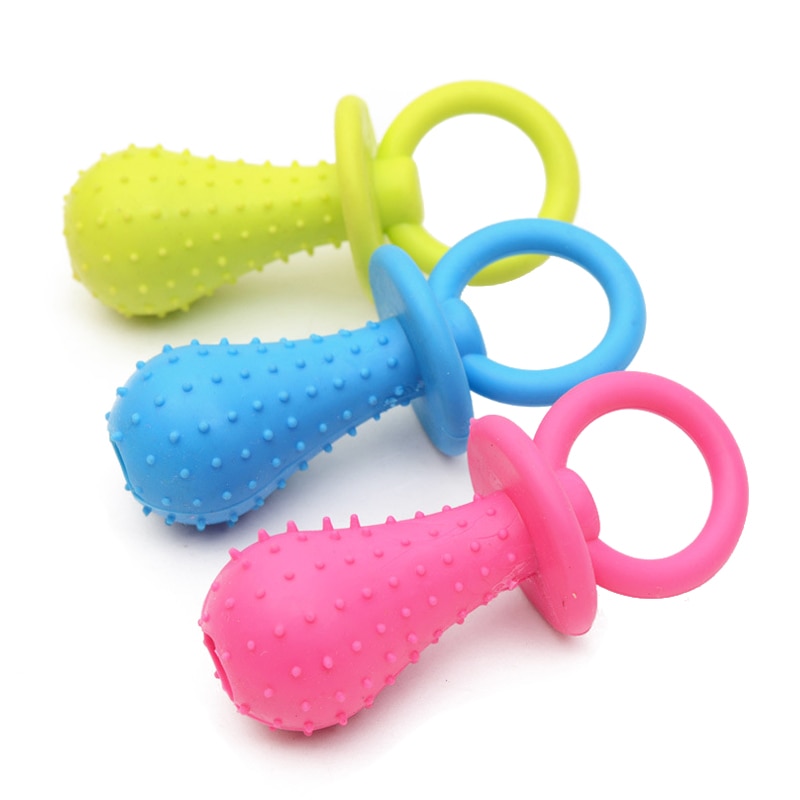 1pc Rubber Toy For Small Dog Pacifier Chew Toys Resistance To Bite Pet Teeth Cleaning Training Supply