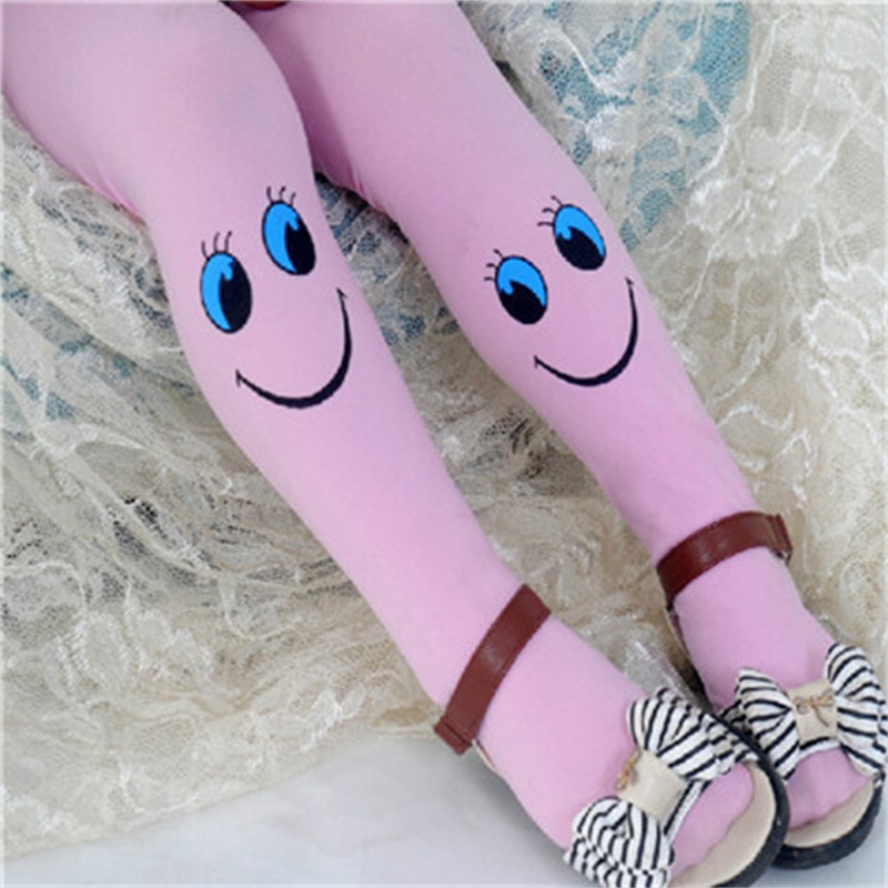Kinderen Meisje fluwelen legging snoep kleur broek zomer leuke lachend gezicht leggings kinderen broek CC2121 #10