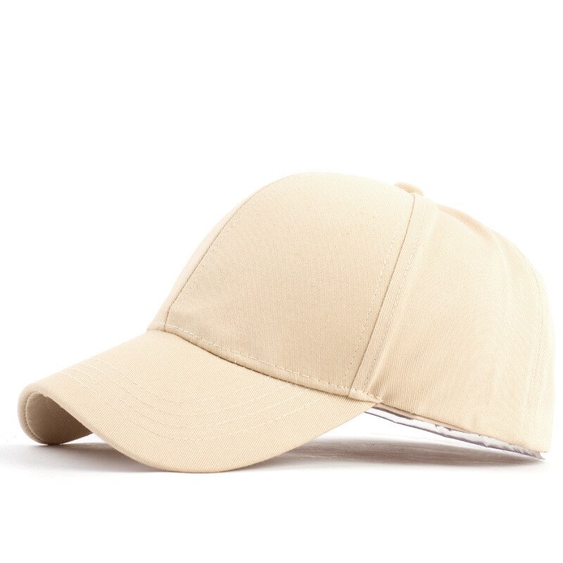Gorra de béisbol con cola de caballo para mujer, Color sólido, transpirable, parasol, sombrero para el sol después de la apertura, gorra de tenis deportiva: khaki