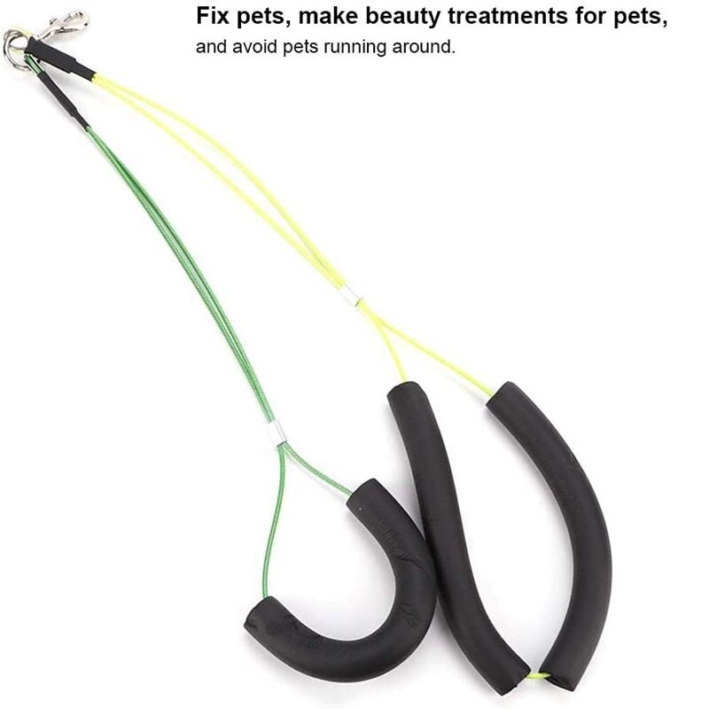 Geen Sit Pet Haunch Houder Verstelbare Hond Grooming Loop Harness Leash Roestvrij Staaldraad Veiligheid Touw Voor Pet Grooming Tafel arm