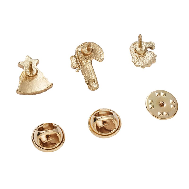 Creatieve Kerst Broches Leuke Kerstman Hoed handschoenen Bells Sokken Donuts Candy Emaille Pin Badges Broche Kerstcadeaus