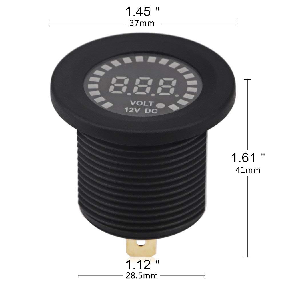 Wasserdicht 12V DC Voltmeter Farbe LED Digital Anzeige Spannung Meter Batterie Tester für Marine Auto Motorrad Lkw Stiefel RV
