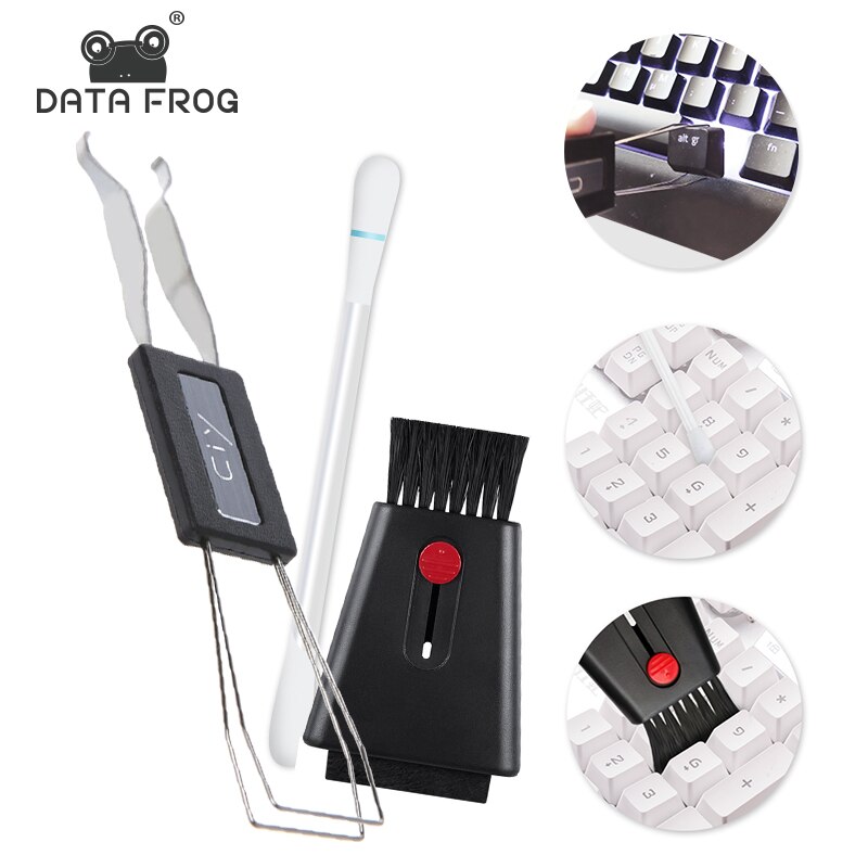 Mini Computer Keyboard Cleaner Screen Clean Bursh Cotton Swab Stick Cleaner Kit Mechanical Nook Cranny Dust For Laptop Desktop