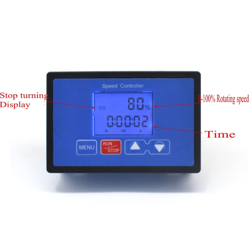 Lcd smart digital skjerm 0 ~ 100%  turteller justerbar 30a pwm dc motorhastighetsregulator timing fjernkontroll 12v 24v 36v 48v