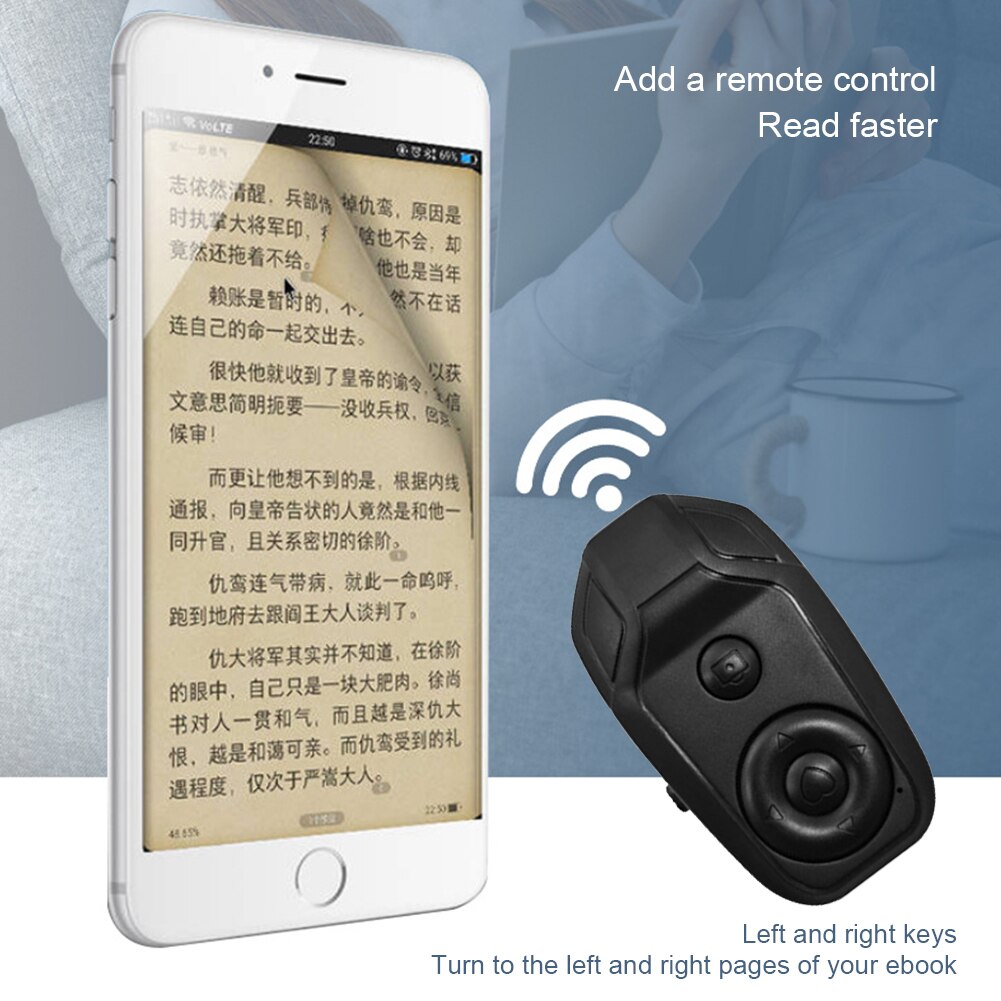 Wireless Smart Phone Bluetooth-compatible Controller for Android IOS Shutter Click Selfie Video Mini Portable Remote Control