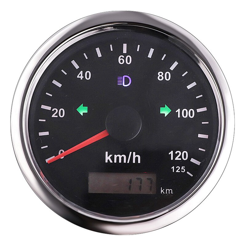85mm GPS Speedometer With GPS Antenna for Car speed sensor motorcycle Boat Odometer 200km/h 125km/h Waterproof Gauge