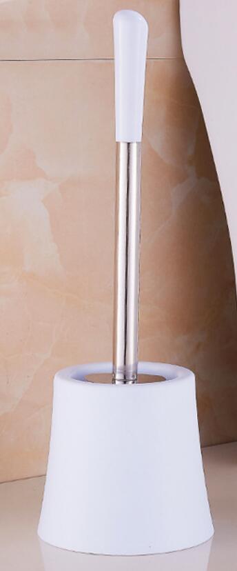 European Toilet Brush SetStainless Steel Round Base Color Toilet Brush, Bathroom Toilet Clean Brush Toilet Brush Set: SMT337-251-WH