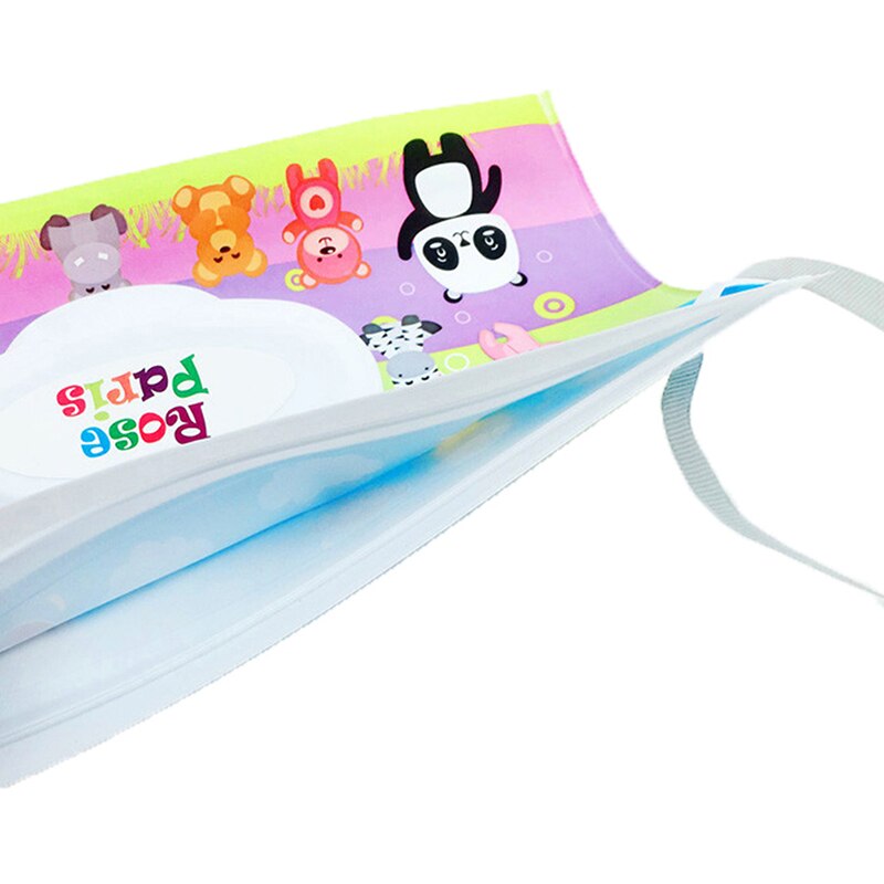 1Pc Baby Wipes Box Wet Wipe Box Cleaning Wipes Carrying Bag Clamshell Snap Strap Wipe Container Case
