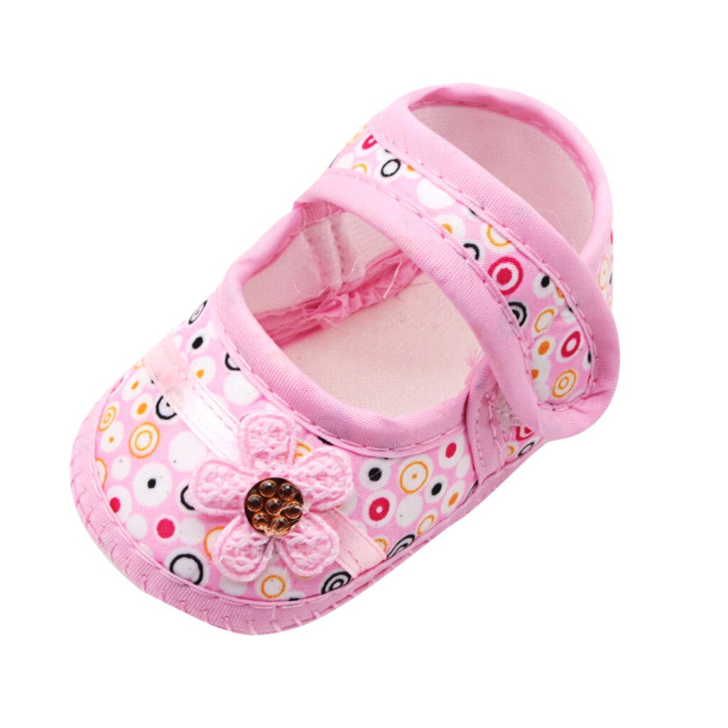 Bebê meninas kawaii sapatos de impressão sapatos flor infantil crianças prewalker sola macia sandálias recém-nascidos crianças verão único calçado: Pink / 5.5