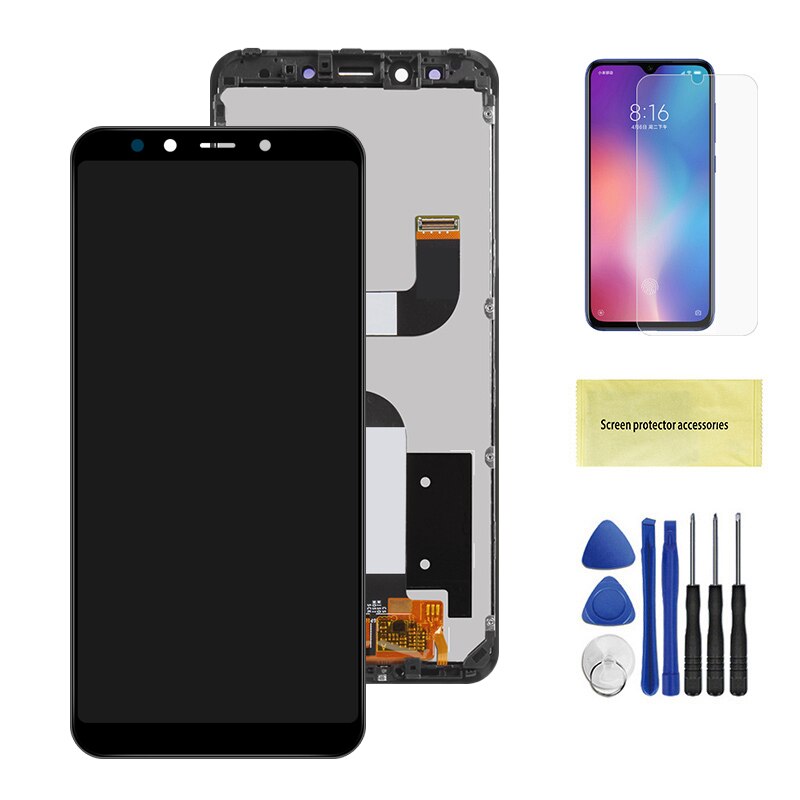 Original 5.99 ''Display Für Xiaomi Mi A2 LCD Display Touchscreen Digitizer Montage Mit Rahmen Für Xiaomi Mi 6X display screen: Black With Frame