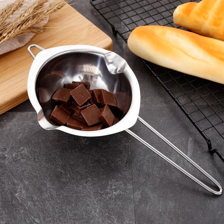 1PC Stainless Steel Melting Pot Chocolate Heating Bowl DIY Cheese Butter Candy Warmer Anti-scald Water-Proof Heating Melting Pan