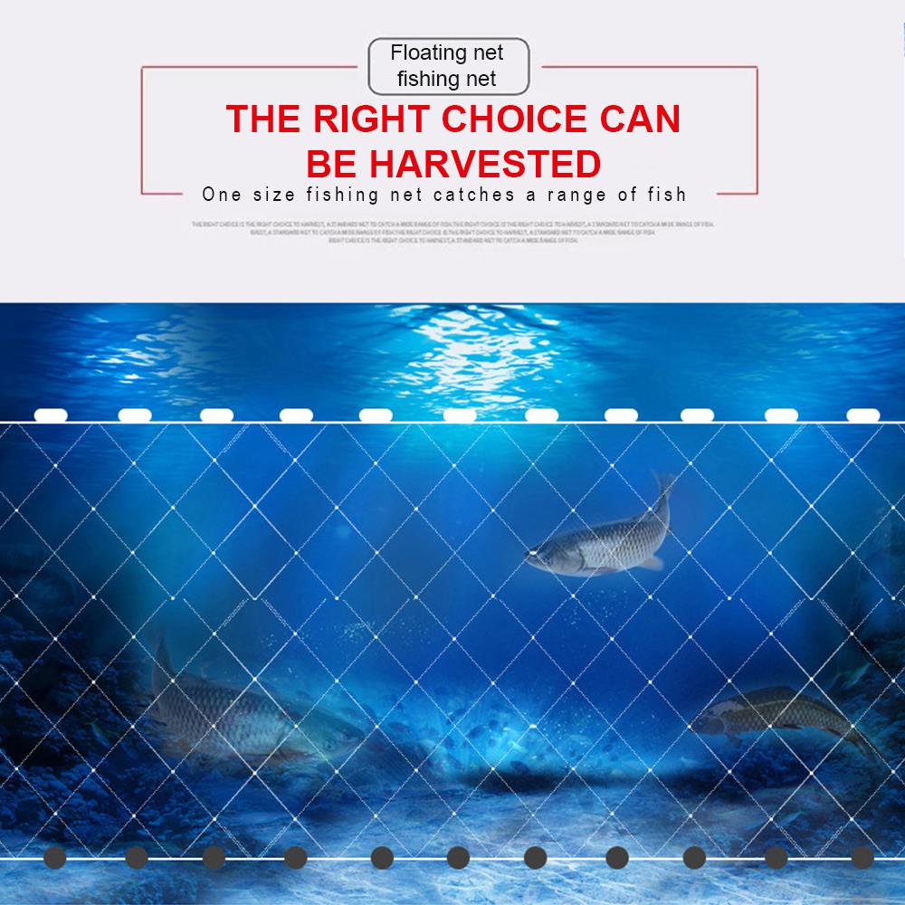 3 or Single layer Fishing Net Single Mesh Nylon Durable Float Trap Monofilament Gill Net Fishing Accessories for Hand Casting