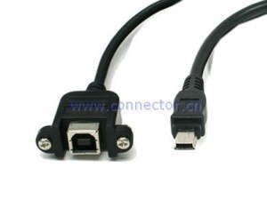 Cablecc Usb 2.0 Mini Male Naar B Type Vrouwelijke Otg Host Kabel 0.2M