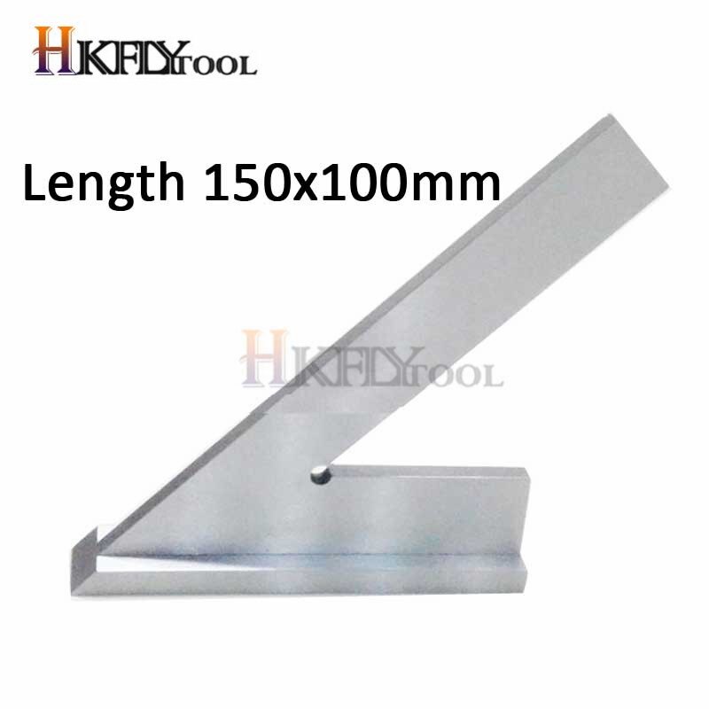 150x100mm Stainless Steel 45 Degree Miter Angle Corner Ruler Wide Base Gauge Measuring Tools DIN875/2 Standard With Stop