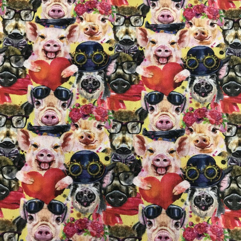 Tela de algodón con estampado Digital de dibujos animados tejido por el patio para máscara de niño, vestido, DIY, patchwork, material de costura textil: 7