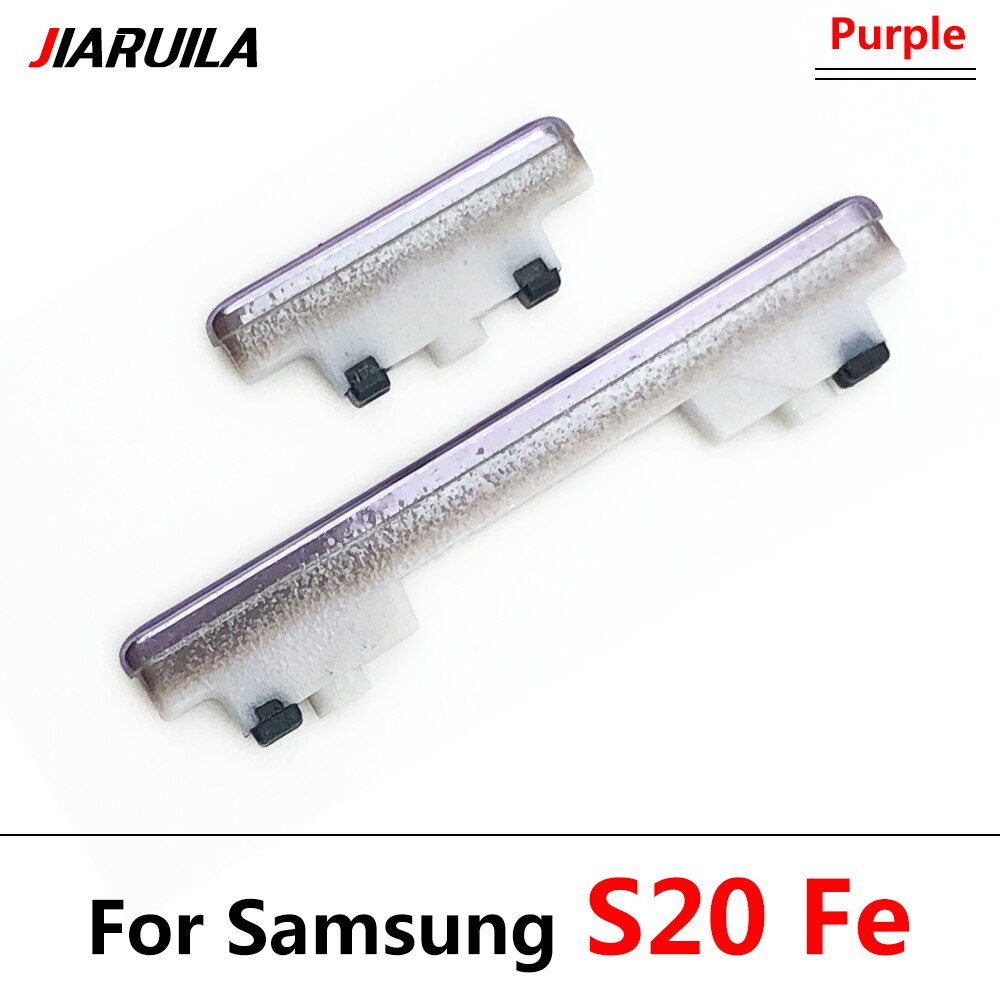 Side Power Key + Volume Knop Voor Samsung Galaxy S21 Plus / S20 Fe / S20 Ultra Volume Power knop Kant Sleutel: S20 Fe Purple