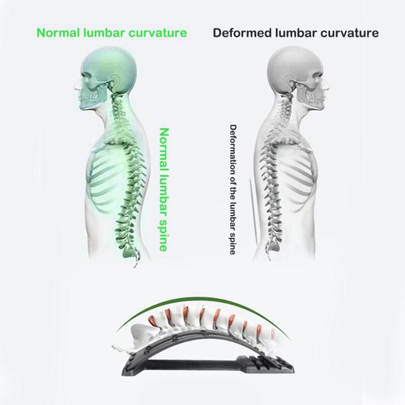 Curved Stretching Back Massage Equipment Stretch Relaxed Backbone Lumbar Support Spine Pain Relief Chiropractic