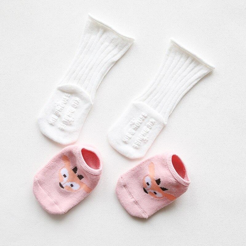 2 Pairs Knie Hohe Baby Socken Neugeborenen Baumwolle Warme Sockings Verdicken Winter Mädchen Baumwolle Cartoon Infant Baby Jungen Socken Anti slip: 5 / 0-1 years old