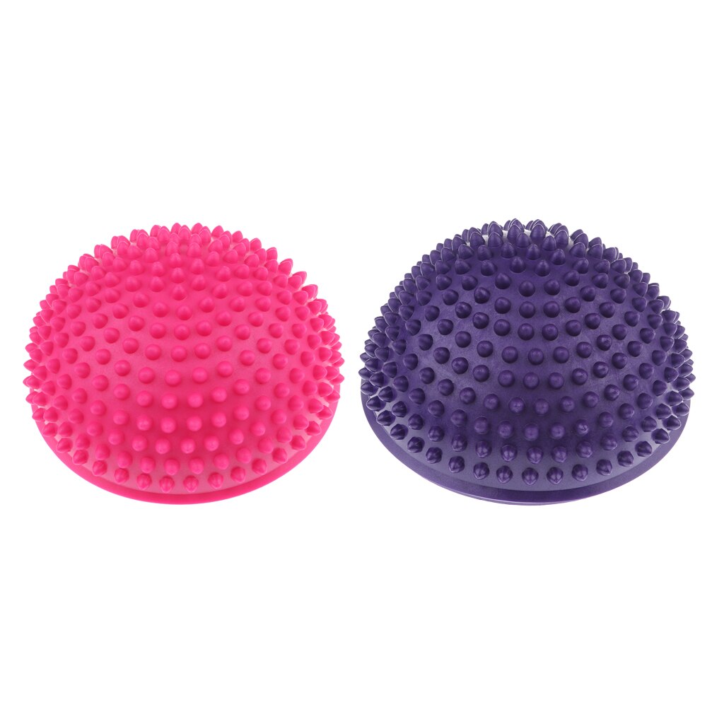 2Pcs Hedgehog Stile Equilibrio Baccelli, anti-slittamento Del Piede Sfere di Massaggio per Ginnastica Yoga Pilates Ginnastica Esercizio-Rosa &amp; Viola