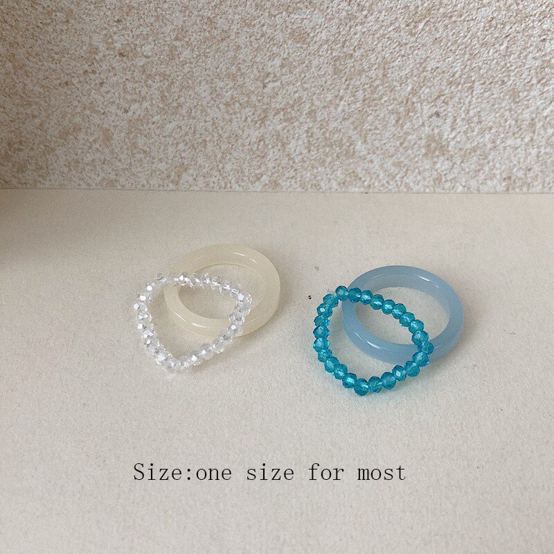Böhmische Perlen Ringe Natürliche Stein Schmuck Multi Farbe Handgemachte Frauen Mädchen Hochzeit Ringe Elastische Verstellbare
