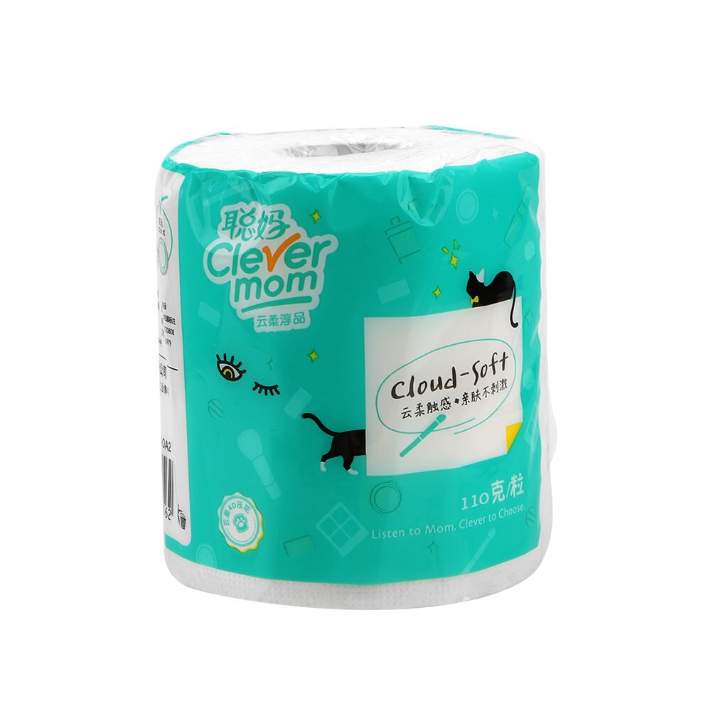 1 rollo de toallas de papel respetuoso con la piel, 4 capas para el hogar, rollo de tejido, papel higiénico, papel higiénico suave
