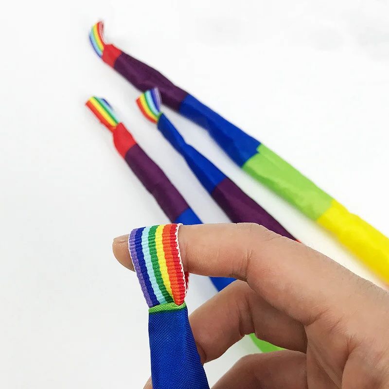 Palla meteora bambini che lanciano sacchi di sabbia nastro colorato palla morbida resistente al vento integrazione sensoriale attrezzatura per l'allenamento all'aperto