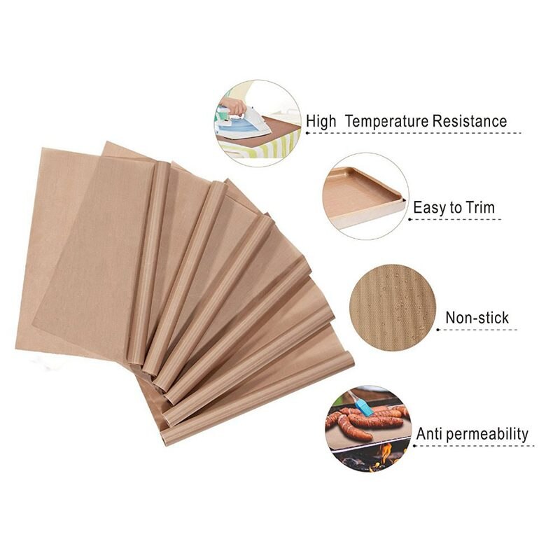 6 Stuks Teflon Vel 40X60Cm Herbruikbare Slip Bakken Mat Olie-Proof Papier Bakken Oven Tool Non-stick Voor bbq