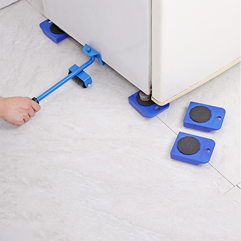 5 en 1 Mobile outil de manutention d'objets lourds meubles ménagers dispositif Mobile économie de travail pied-de-biche ensemble d'outils à main