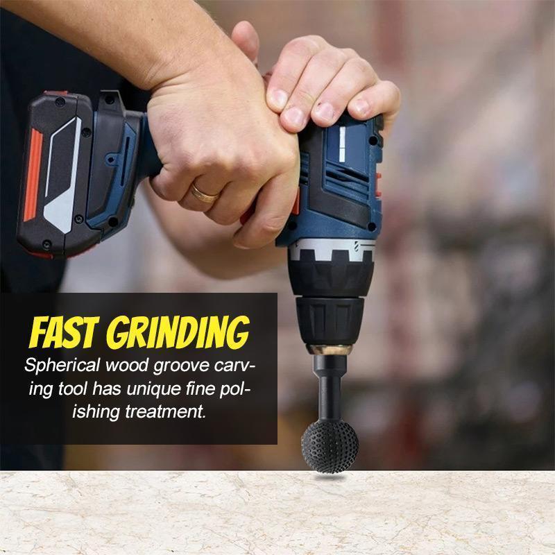 Spherical Carving Polishing Head Spherical Woodworking Wood Carving Tool Wood Groove Knife Angle Grinder Accessories