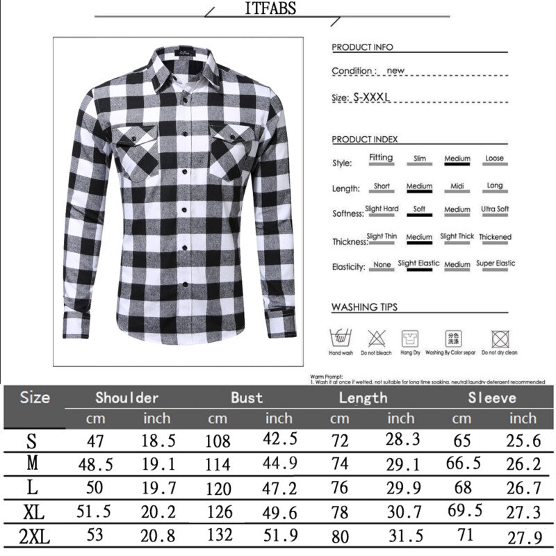 Herfst mannen Katoenen Plaid Shirt Slim Fit Lange Mouw Casual Mannen Tops Shirts mannen Controles Shirt 5 kleuren S-2XL