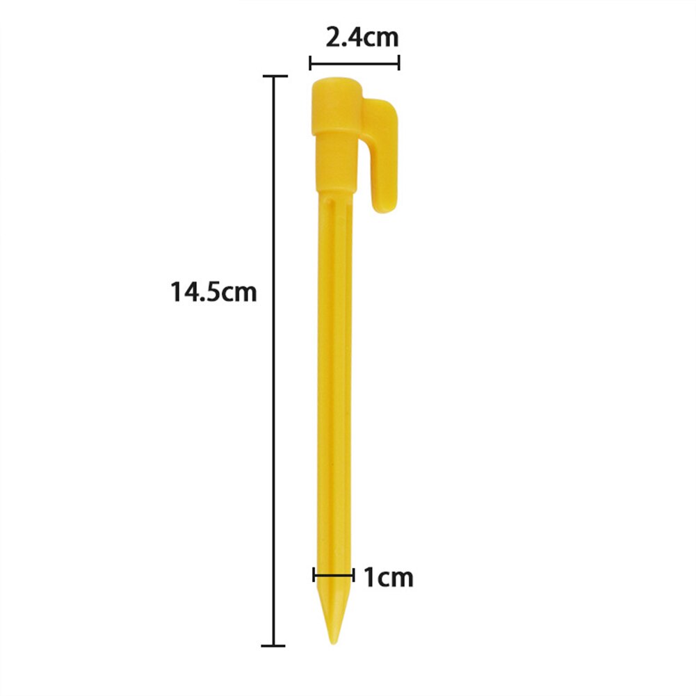 20 stück zeltzubehör ausrüstung heringe zeltnägel outdoor camping reise strandmatte boden kunststoff winddicht befestigungspfähle