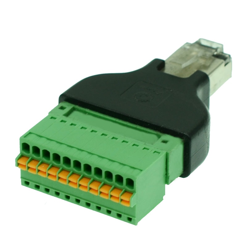 RJ50 connector RJ50 to SpringTerminal Adaptor RJ50 Male to 11 Pin connector RJ50 splitter for CCTV DVR
