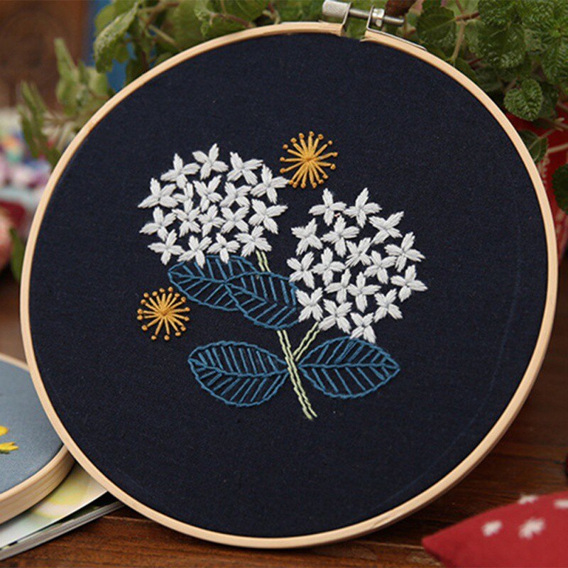DIY Flower Embroidery for Beginner Needlework Practice Modern Flower Wall Painting Craft Art Sets For Home Decoration