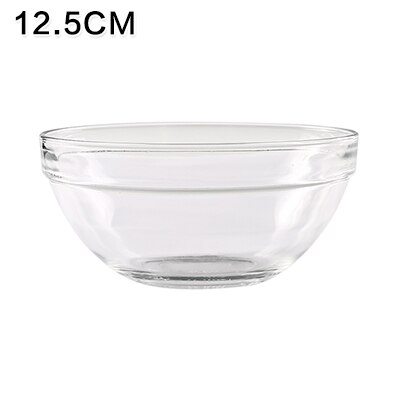 Transparante Glazen Kom Huishoudelijke Dessert Fruit Slakom Grote Hittebestendig Soep Kom Creatieve Eten Kleine Servies Instant: Glass bowl 12.5CM