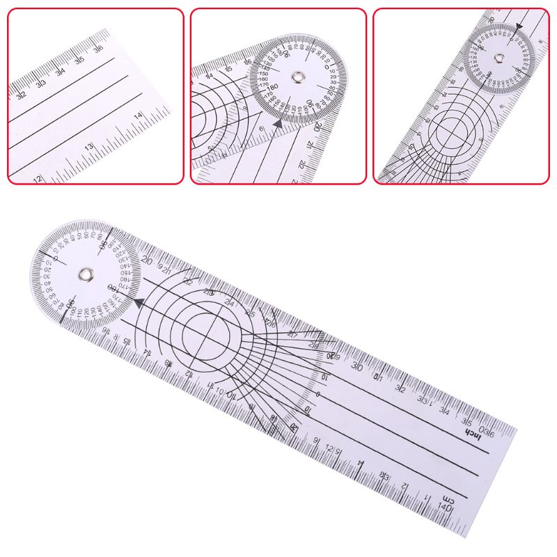 Folding Spine Scale Orthopedics 360 Degree Measurement Rotating Angle Joint Corner Ruler